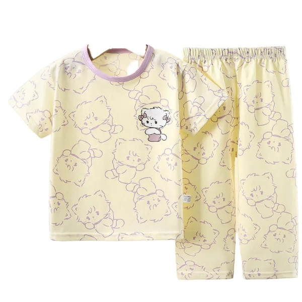 100% Cotton Summer Baby Clothes Sets Short Sleeve T-shirt Pants Toddler Clothing Sets Pajamas Kids