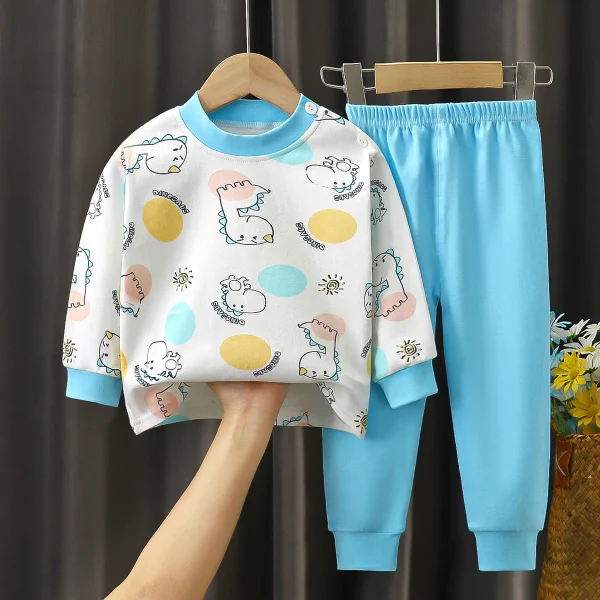 High Quality Velour Cotton Pajamas for Boys Breathable Printed Sleepwear for Spring High Quality Kids Clothing - Image 3