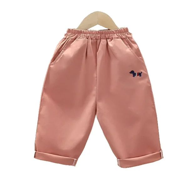 2025 Summer New Unisex Kids' Sweatpants Pure Cotton Thin Casual Pants in Pure Color Baby Pants