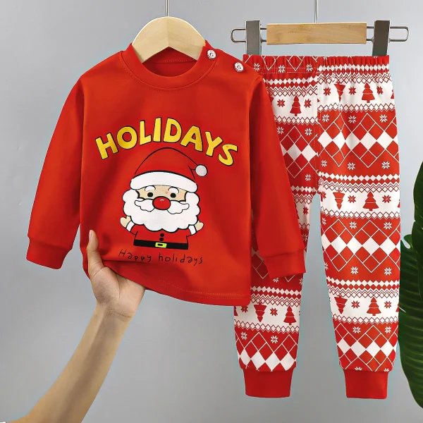 Children's Clothes Boys and Girls Cotton Cartoon Printed Underwear Suits Baby Home - Image 3