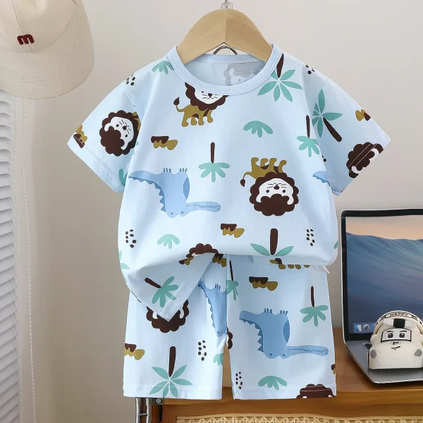 2PCS Kids Summer Clothing Set Toddler Baby Boys Girl Clothes Set Children Clothes T-shirt Shorts Baby Set - Image 5