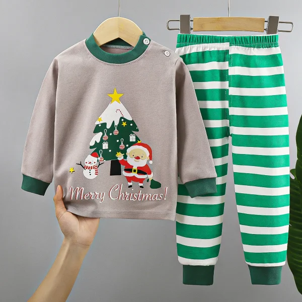 Children's Clothes Boys and Girls Cotton Cartoon Printed Underwear Suits Baby Home - Image 4