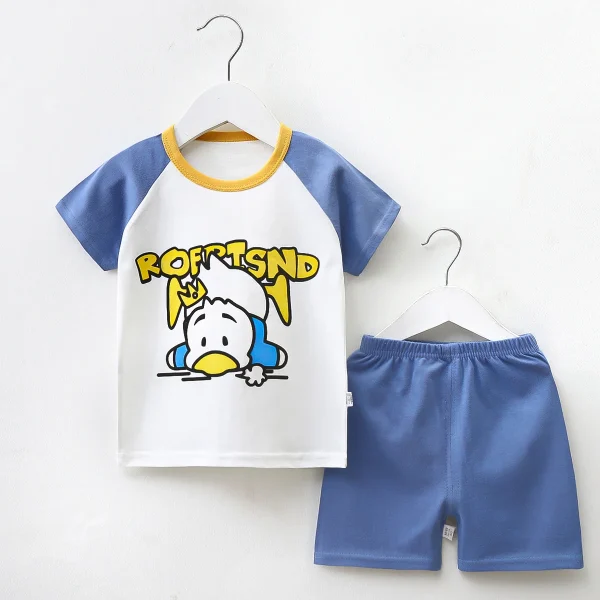 Comfortable Boys Clothing Sets Pure Cotton Short-Sleeved ODM Casual Suit for Children - Image 5