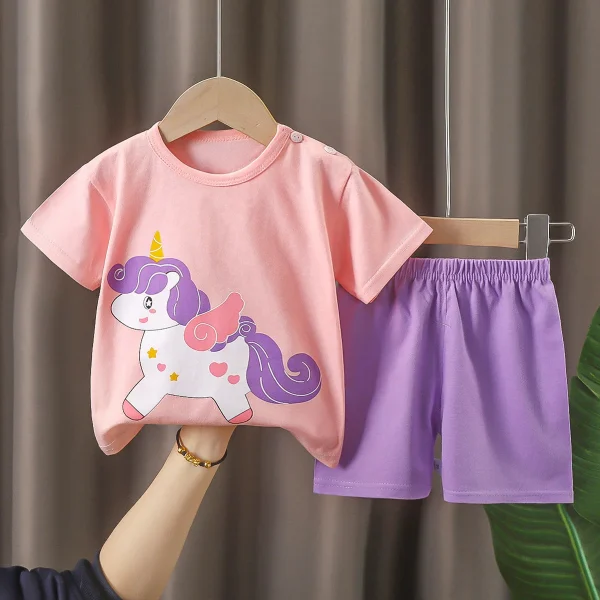 Baby T-shirt Boys' Homewear Clothes Girls' Pajamas Summer Children's Wear