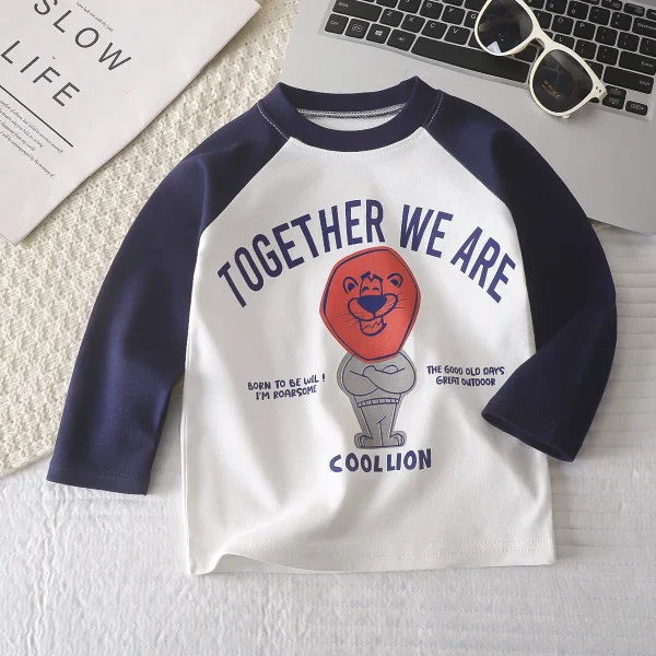 Children's Long-sleeved Pure Cotton T-shirt 2025 Autumn New Style All-match Tops Children's Clothing - Image 6