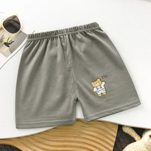 Children's Pure Cotton Short-Sleeved Summer Pants New Baby Casual Outer Wear Girls Boys Shorts with Cartoon Pattern - Image 4