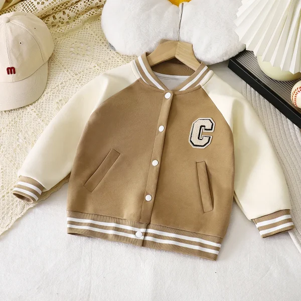 Children's Baseball Clothes Spring New Boys' Casual Coat Girl Cardigan Spring Baby Clothes Children's Clothing - Image 3