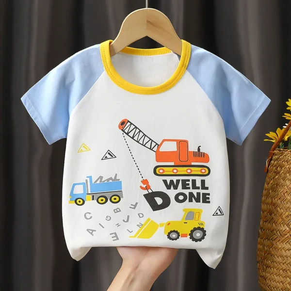 China Superior Quality T Shirt Short Sleeve Children Cotton Summer Short Sleeve T Shirt - Image 3