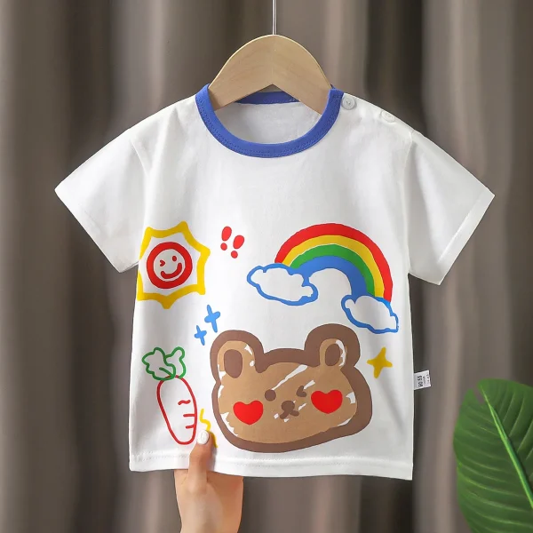 Kids T-shirts Cotton Summer Cartoon Boys and Girls T-shirts Soft Casual Print - Image 5