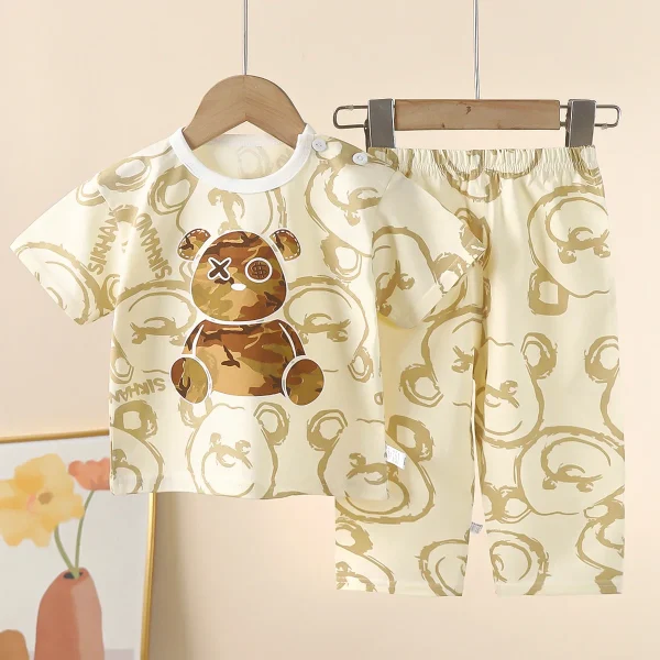 Children's Clothing Children's Short Sleeve Cotton Summer Baby Clothing Girls' T-shirts  Boys' Suits - Image 6
