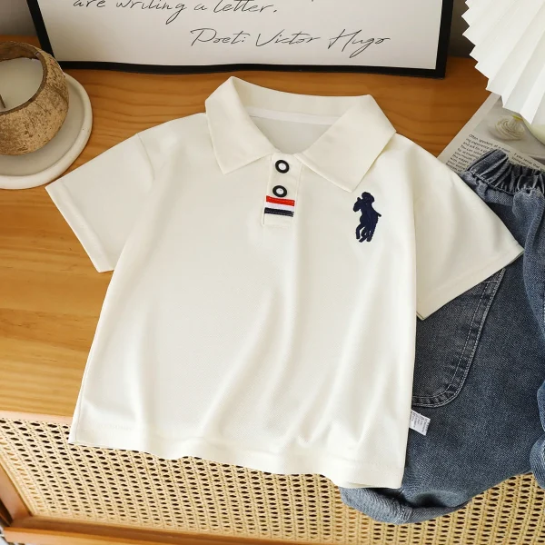 Cheap Children Polo Shirt New Short Sleeve Kids T-shirt for 1-7 Years Casual Kids t Shirt