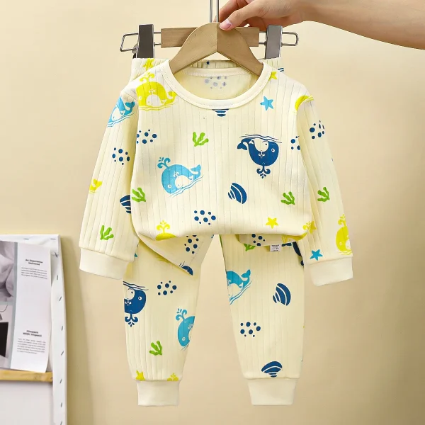 Kids Car Dinosaur Pajamas Boys Girls Winter Children's Pajamas Sets Child Long Sleeve Pyjamas Baby Cotton Pijamas Home Wear - Image 4