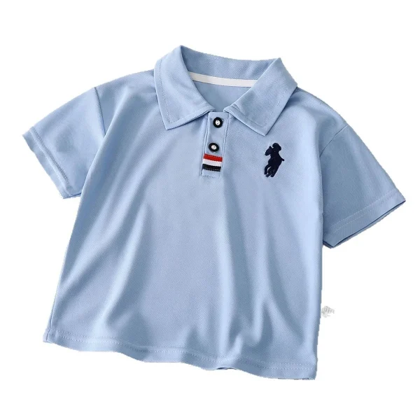 2025 Summer Boys Polo Shirt New Style Embroidered Jersey Casual Short-Sleeved T-Shirt for Kids Baby Lapel - Image 5