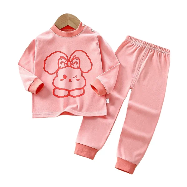 Fashion Spring Autumn Solid Colors Kids Suits 2pcs Long Sleeve
