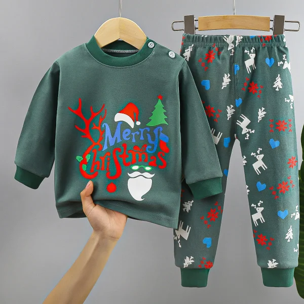Children's Clothes Boys and Girls Cotton Cartoon Printed Underwear Suits Baby Home - Image 5