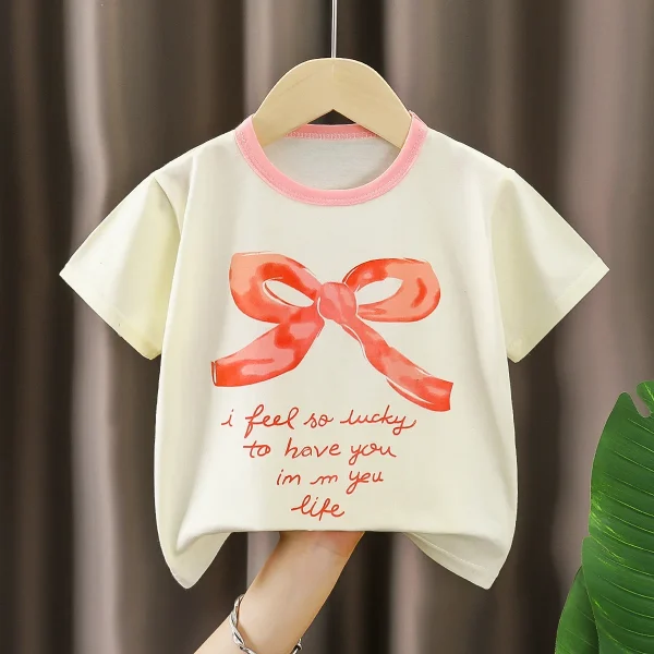 Kids 100% Cotton Short Sleeve T-Shirt Boys Summer Animal Print Top Quick Dry Casual Knitted Polo Shirt