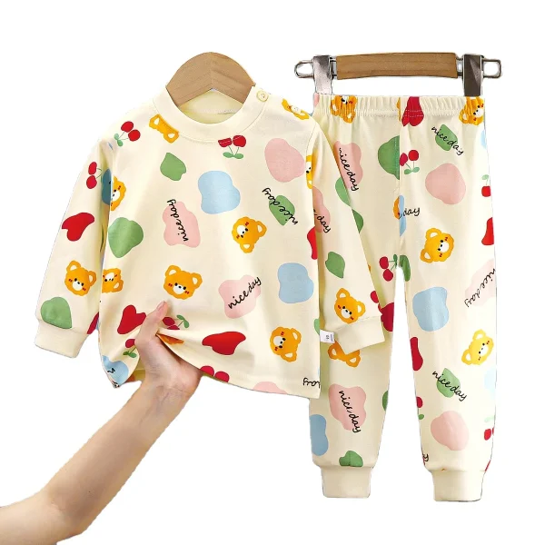 Fashion Girls  Clothes Set Autumn Winter Baby Children Long Sleeve 2PCS Sweet Kids Suits