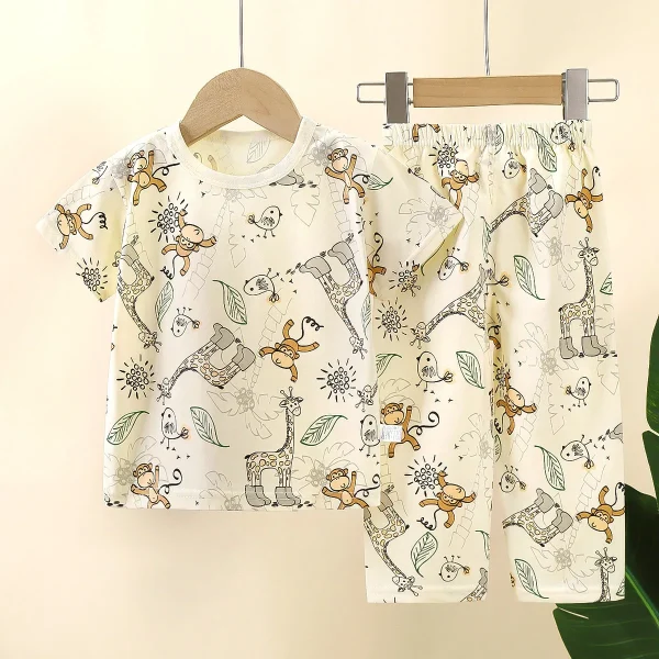 2025 Summer Children's Cotton Short-Sleeved Suit Hot Sale Leisure Style - Image 6