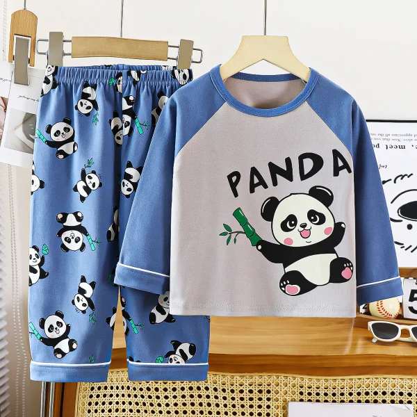Autumn New Korean Style Long Sleeve Printed Cotton T-Shirt for Girls O-Neck Base Children's Wear Sets - Image 5