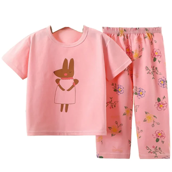 Children's Clothing Set Cotton Kids Pajama Set Baby Clothes Summer 2 Pieces Boys Clothing Sets