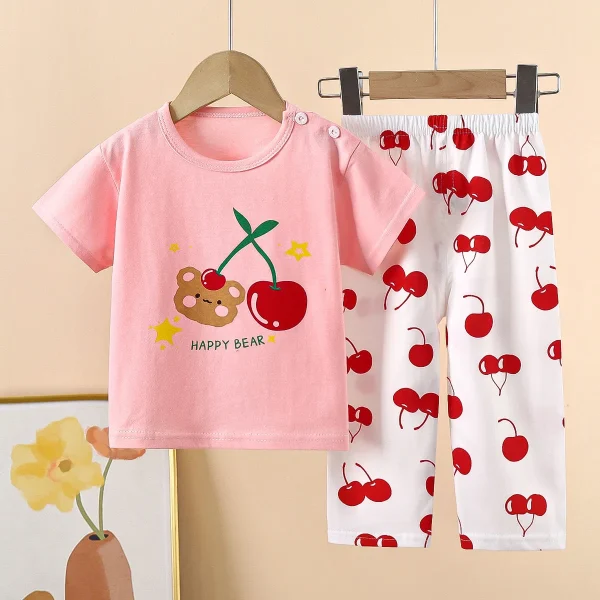 Children's Clothing Summer Clothing Short-sleeved Trousers 1-7 Years Old Cotton Underwear Suit Boys and Girls T-shirt - Image 5