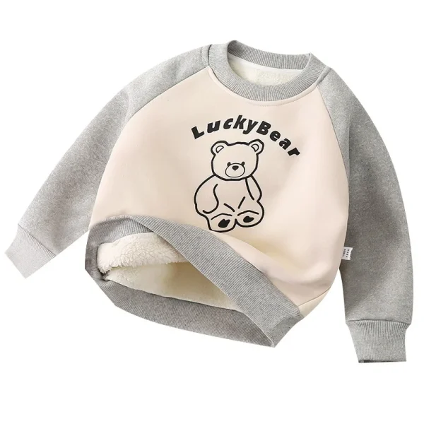 2024 New Boys and Girls Winter Sweatshirt Kidsren's Clothing with Velvet Thickeneded Cotton Fleece Material Warm Baby Clothes - Image 5