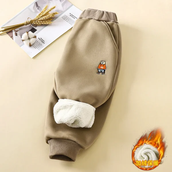 Children's Winter New Children's Thickened Pants 2025 Baby Warm Pants Boy Pants - Image 3