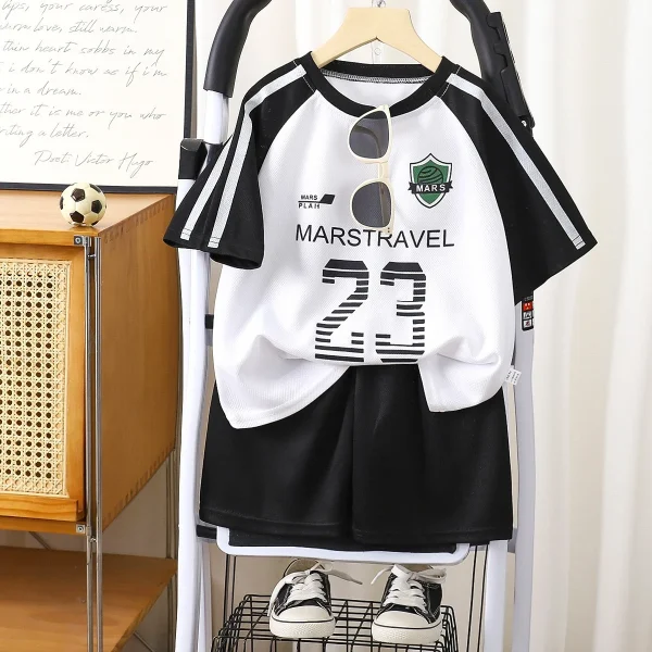 Summer New Boys Basketball Uniform Children's Sports Suit Quick-Dry Short Sleeve Shorts Baby Boy Clothes - Image 4