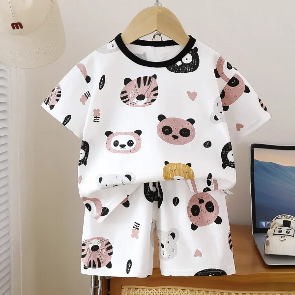 2PCS Kids Summer Clothing Set Toddler Baby Boys Girl Clothes Set Children Clothes T-shirt Shorts Baby Set - Image 6