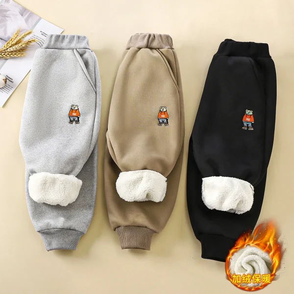 Children's Winter New Children's Thickened Pants 2025 Baby Warm Pants Boy Pants