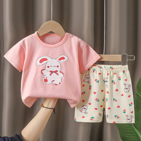 Unisex Homewear Boys' and Girls' 2pcs Clothing Sets Children Cotton Pajama Set for Kids - Image 5
