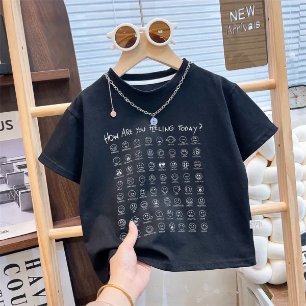 2025 New Summer Short-Sleeved T-Shirt for Boys and Girls Children's Cotton Tops with O-Neck and Cartoon Pattern Kids' Clothes - Image 3