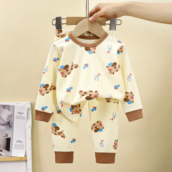 Kids Car Dinosaur Pajamas Boys Girls Winter Children's Pajamas Sets Child Long Sleeve Pyjamas Baby Cotton Pijamas Home Wear - Image 3