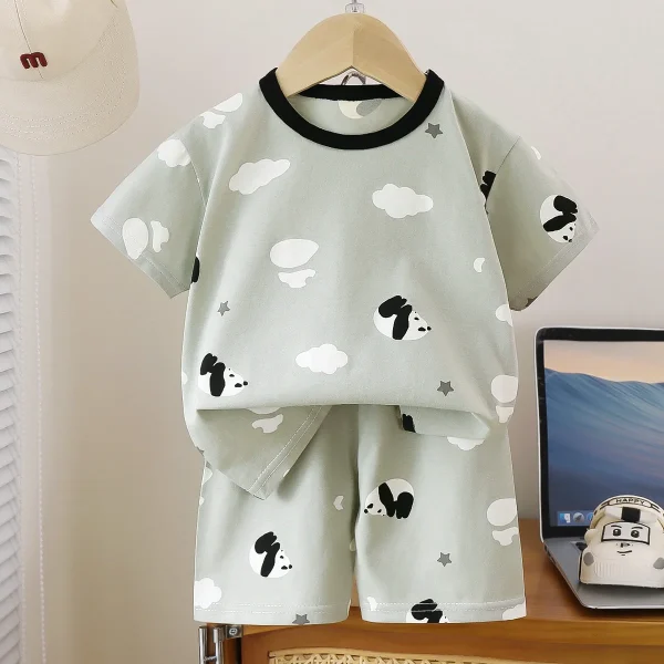 2025 Summer Children's Clothing Sets Cartoon Print Baby Boy Clothing Sets 2pcs Children's T-shirt Kids Clothes - Image 2