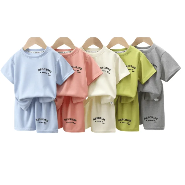 Children's Clothing Summer Kid's Casual Suit Loose Clothes Boys Short Sleeve Baby Summer Fashion Clothing Set