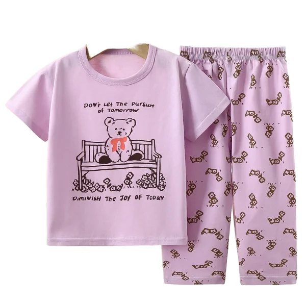 High Quality Fashion Baby Clothes 100% Cotton Cartoon Printed Baby Clothing Sets Baby Boy Pyjamas