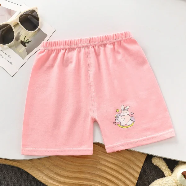 Children's Pure Cotton Short-Sleeved Summer Pants New Baby Casual Outer Wear Girls Boys Shorts with Cartoon Pattern - Image 3