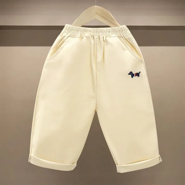 Hot Sell Children Trousers 100% Cotton Solid Color Pants for Spring and Autumn Baby Pants - Image 4