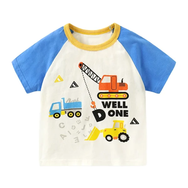 Children's Short-sleeved T-shirts Pure Cotton 0-7 Years Bottoming Shirts for Boys and Girls Summer Clothes