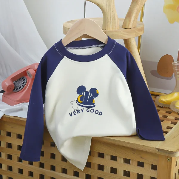 Children's Long-sleeved Pure Cotton T-shirt 2025 Autumn New Style All-match Tops Children's Clothing - Image 4