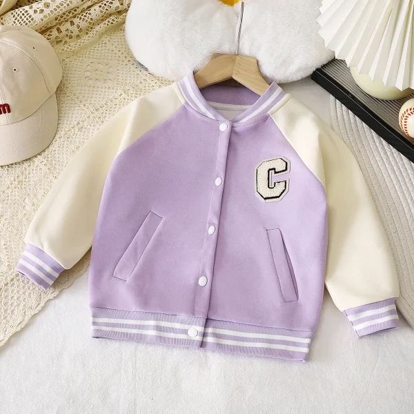 Children's Baseball Clothes Spring New Boys' Casual Coat Girl Cardigan Spring Baby Clothes Children's Clothing - Image 6