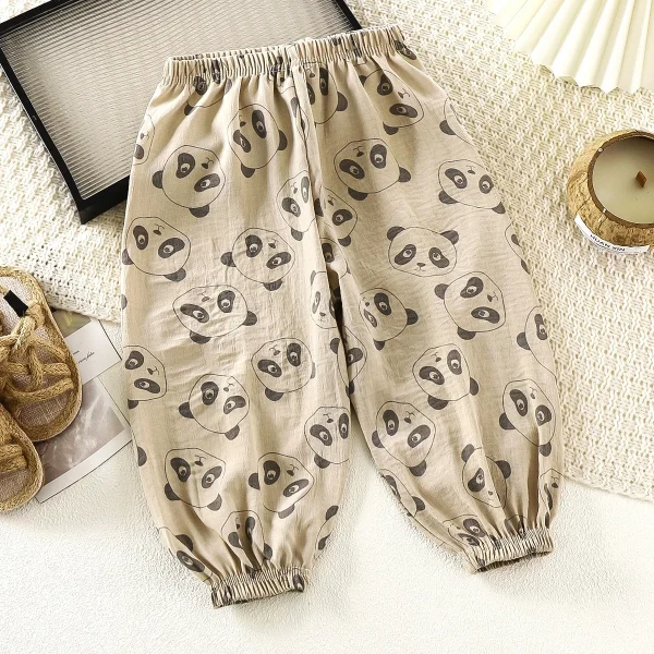 Summer New Boys Anti-Mosquito Pants and Girls Casual Lantern Pants for Kids Straight Style Jeans for Outdoor Wear - Image 3