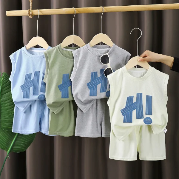 Casual Summer Korean Style Boys' Clothing New Short Sleeve Waffle Thin T-Shirt Cartoon Pattern for Baby - Image 6
