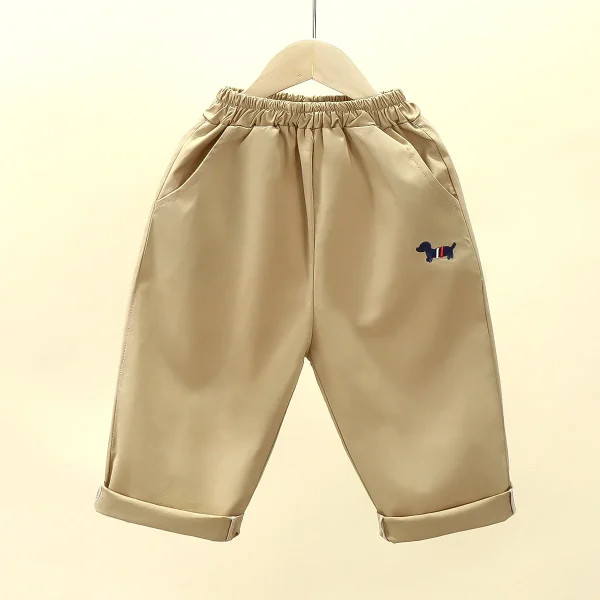Baby Kids Spring Handsome Cotton Pants Casual Children's Pants Pockets Pant Trouser for Kids - Image 2