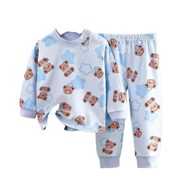 Autumn Children's Long Sleeved Pants Set Cotton Underwear Baby New Pajamas Sleepwear Home Suit