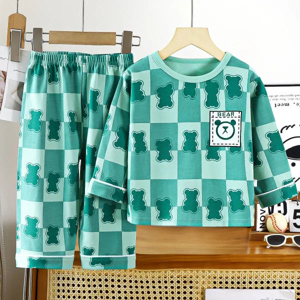 Autumn New Korean Style Long Sleeve Printed Cotton T-Shirt for Girls O-Neck Base Children's Wear Sets - Image 4