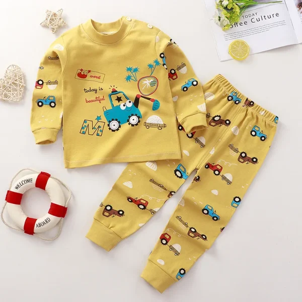 2024 Autum/Winter Boys' Cotton Two-Piece Set Casual Long Sleeve Top Suit - Image 6