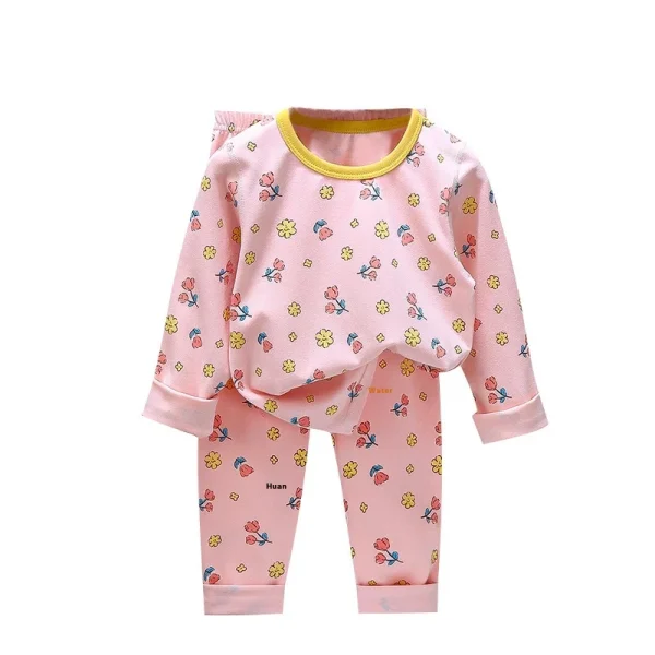 Autumn New Children's Pajamas Set Soft Leica Cotton Baby Underwear Boys & Girls Home Clothes Cartoon Pattern Clothing - Image 5