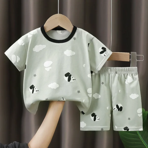 2025 Children's Short-sleeved Suit Cotton Baby Summer Clothes Boy T-shirt Baby Clothes Infants Children's Clothing Set for 0-6Y - Image 3