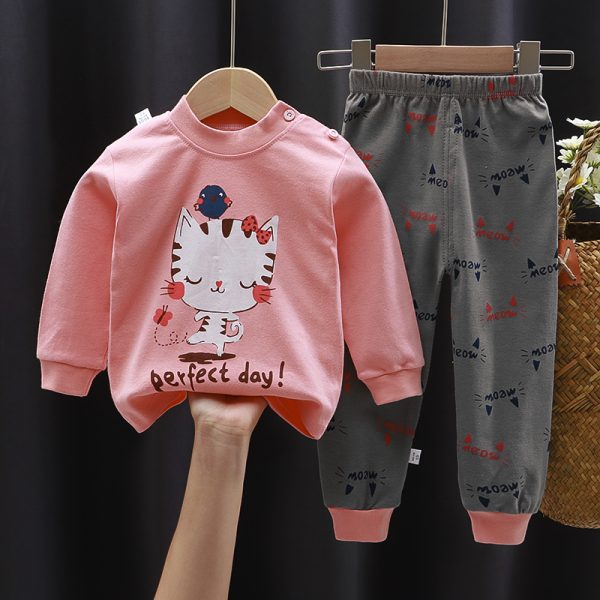 Children Underwear Boys and Girls Autumn Clothes and Autumn Trousers Put on Winter Infant Baby Pajamas Hot Sale - Image 3